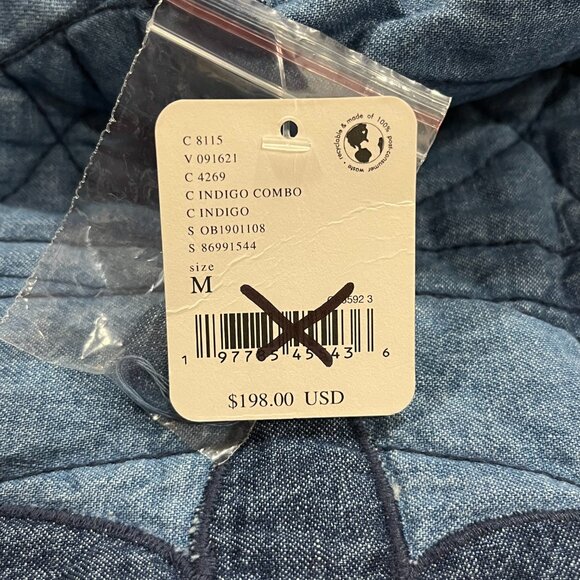 Free People Quinn Quilted Jacket, Medium, in Indigo, NWT - Picture 6 of 6